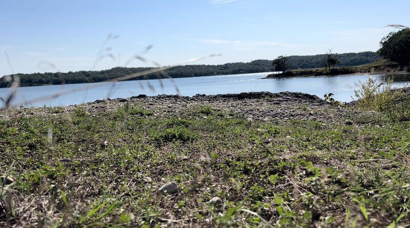 Lake of the Arbuckle's view from the end of Fishing Rock Trail.