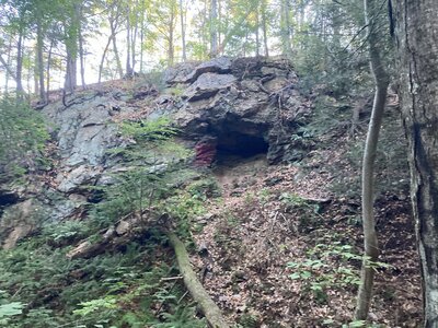 Small cave off of the trail.