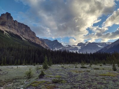 The Great Divide in the evening. Its glaciers are the Alexandra Glaciers.
