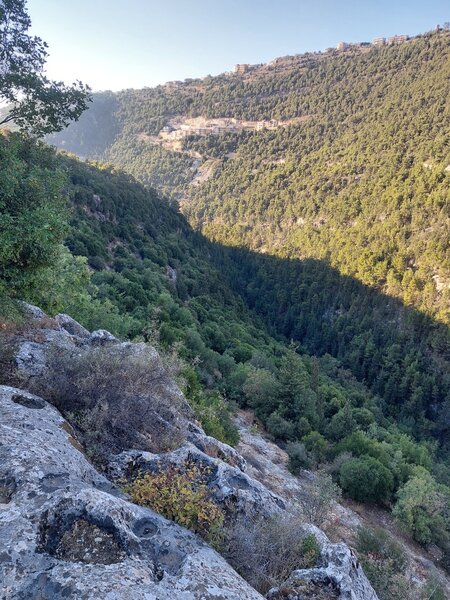 Looking down into the valley.