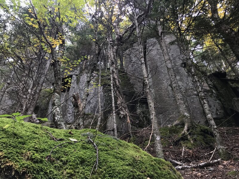 The rocky ledge-face of Mount Echo.