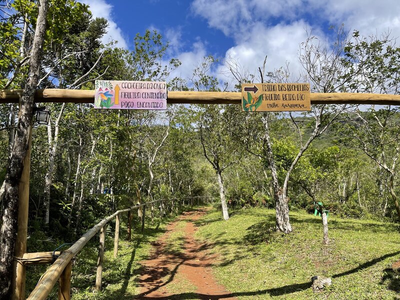 Hiking trail sign