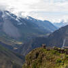 Choquequirao Wasi with far reaching views up the Rio Apurimac Valley.