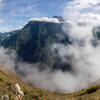 Low hanging clouds above the Rio Apurimac Valley from the Mirador de Capuliyoc