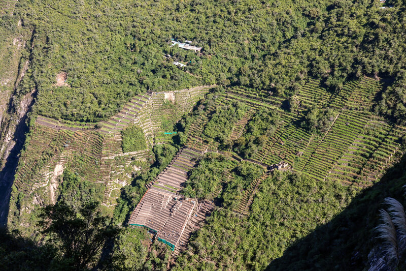 Lower Terraces of Choquequirao with the Casa de la Caída del Agua.