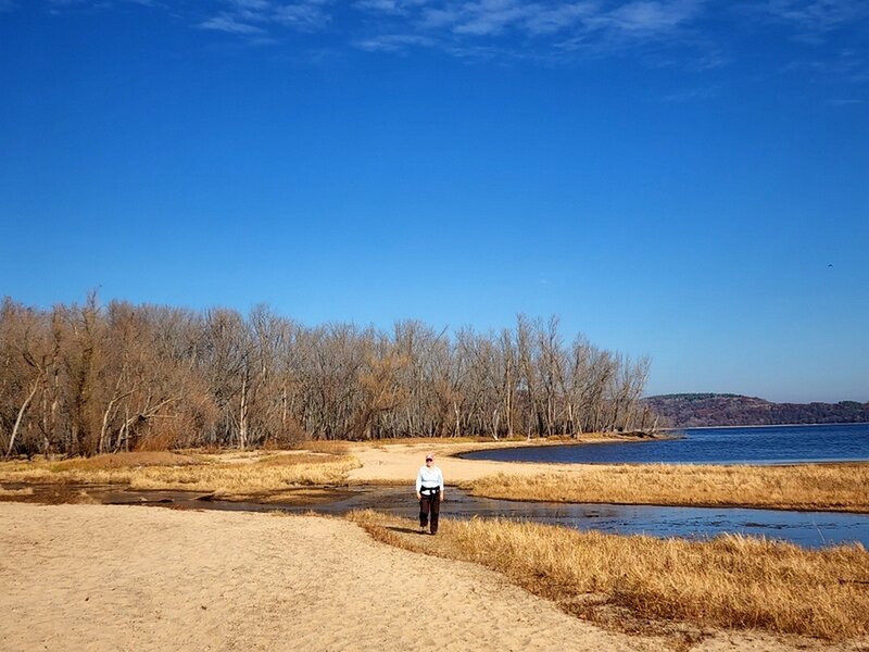 On the beach just below the South River Trail