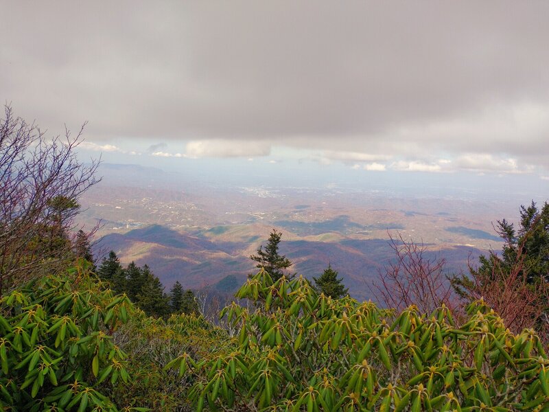 View from Rocky Spur Overlook at turn.