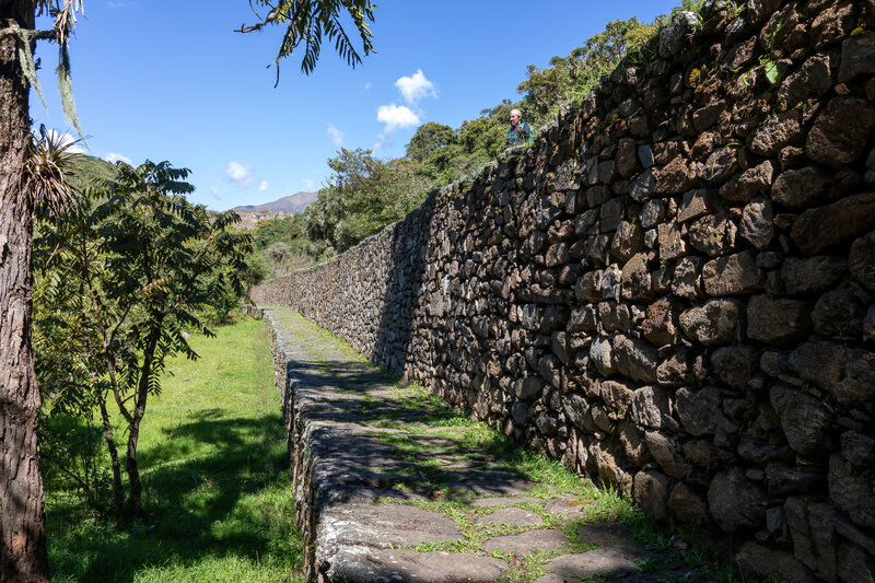 The trail follows the old Inca terraces.