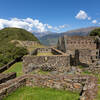 The palace of Choquequirao from one of the upper terraces.