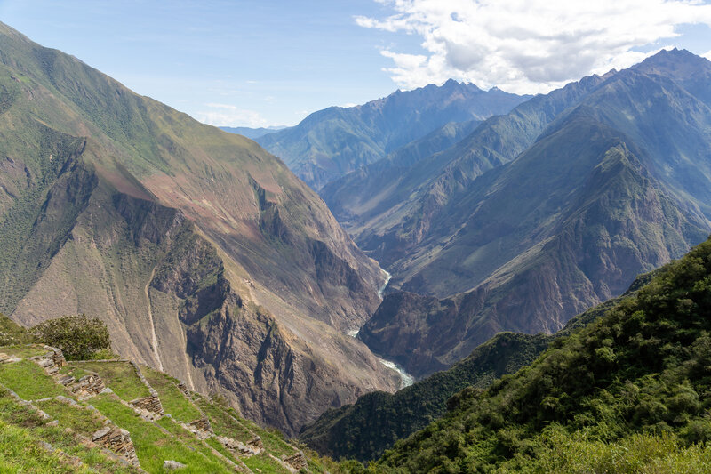 Rio Apurimac valley from the Llama Terraces