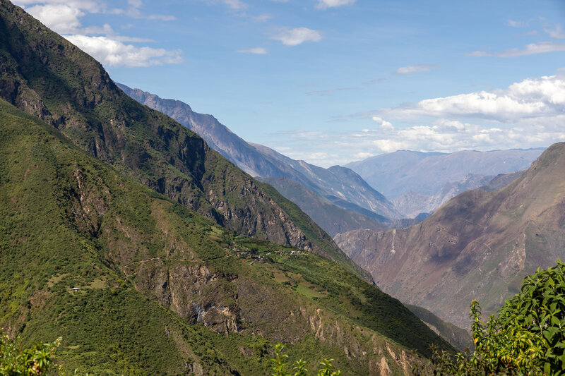 Marampata from the Usnu Viewpoint in Choquequirao