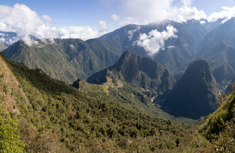 Machu Picchu Site from the strenuous ascent to Machu Picchu Mountain.