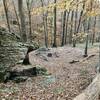 Bluffs Campsite from approach trail.