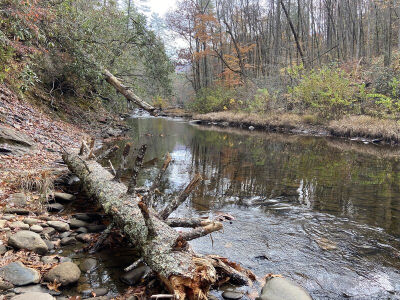 Crossing point of Jack's River on Jack's River Trail, Cohutta Wilderness.