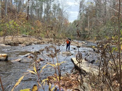 Crossing Jack's River, keeping with Jack's River Trail, Cohutta Wilderness.