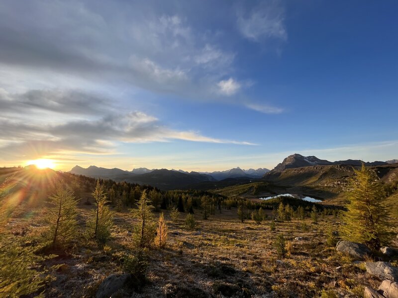 Healy Pass at sunrise in mid-September 2022.