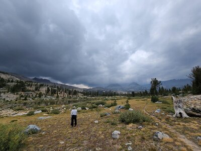 Defying the storm at Lower Davis Lake