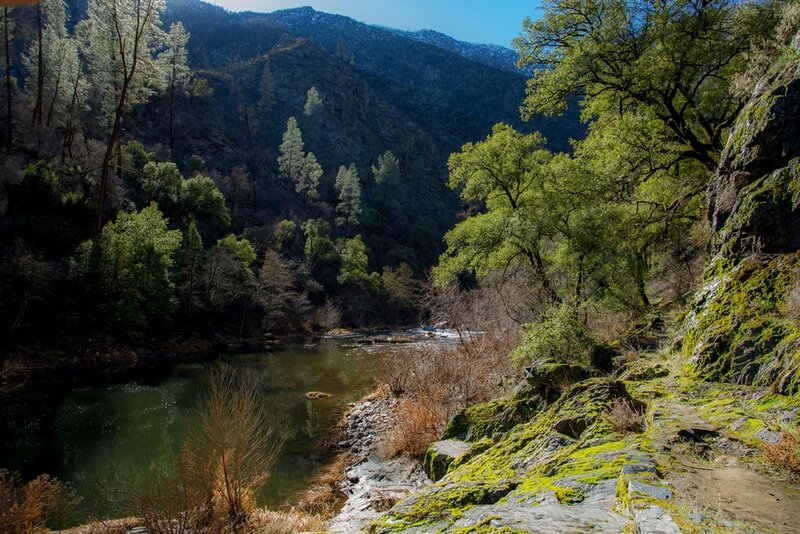 South Fork of the Merced River on the Hite's Cove Trail upstream of "swirly-stripped rock."