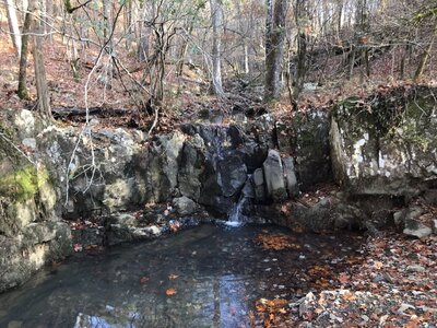 Ariel Falls along the Ouachita Trail.