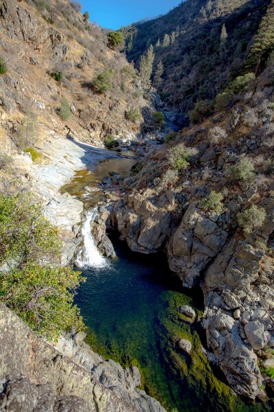 View of Iron Ridge Cascade on the South Fork of the Merced River.