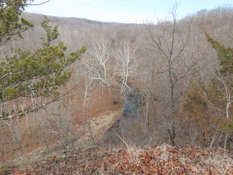 View from Coyote Bluff into Gans Creek drainage in January.