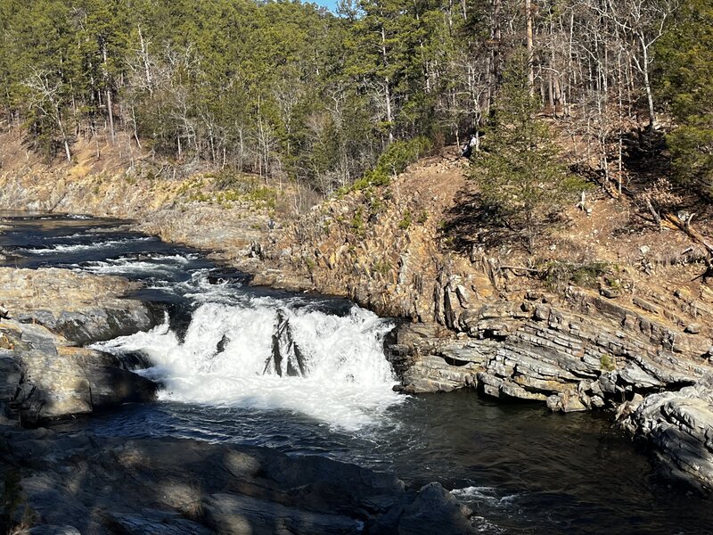 Waterfall along the spill way loop trail.