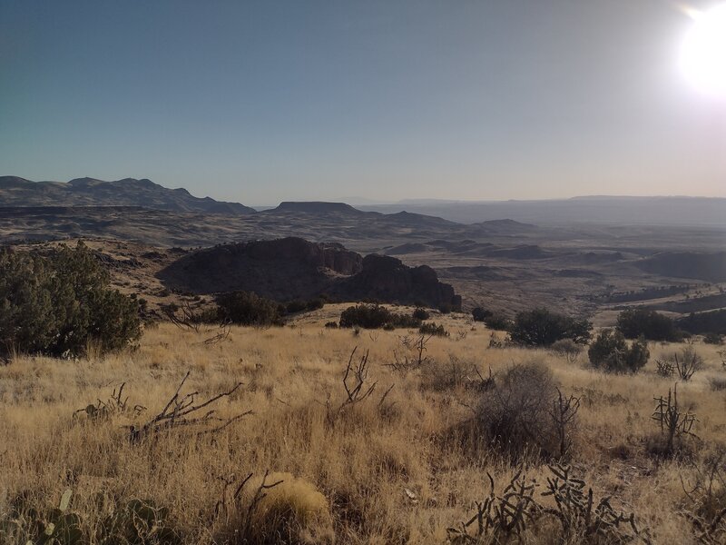 View from ridge looking NW towards Socorro Peak.