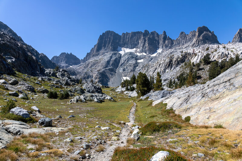 The Minarets on the approach to Iceberg Lake.