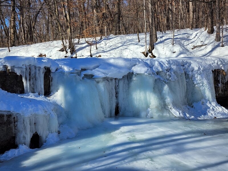 Hidden Falls in winter.