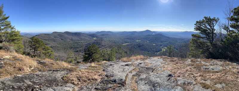 View South from Chimney Top Mountain.