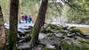 Walkers near the river.