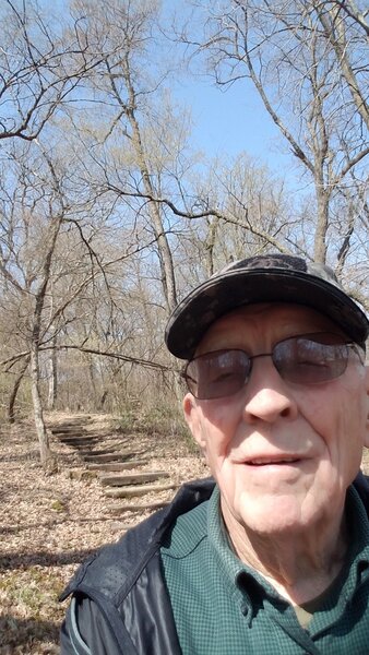 Looking north on the path on south side.