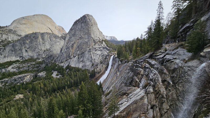 View of Nevada Falls from John Muir Trail.