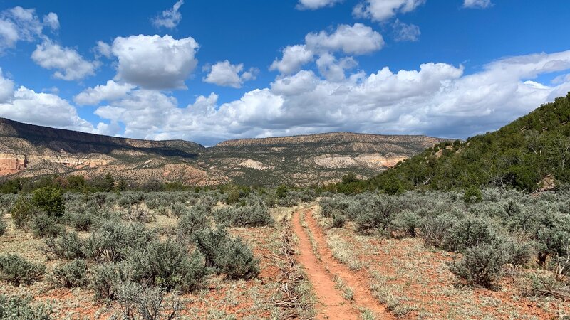 The turn into/out of Ojitos Canyon