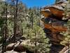 Granite hoodoos along trail