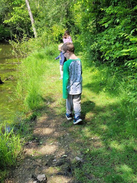 It's an easy walk that we completed in about 45 minutes with lots of stops to admire wildflowers, bugs, and gulleys.