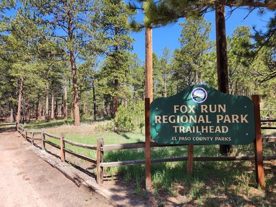 Park entrance sign