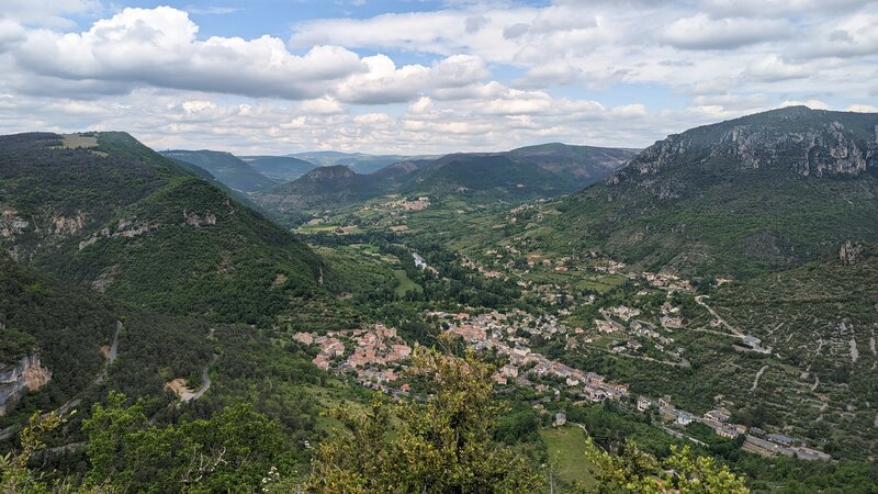 Peyreleau village from St Michel Hermitage loop.