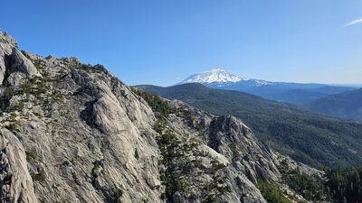 View of Mt Shasta from the area at the end of the trail.