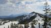 Looking at a cloud covered Mt Shasta and Black Butte from near Heart Lake.