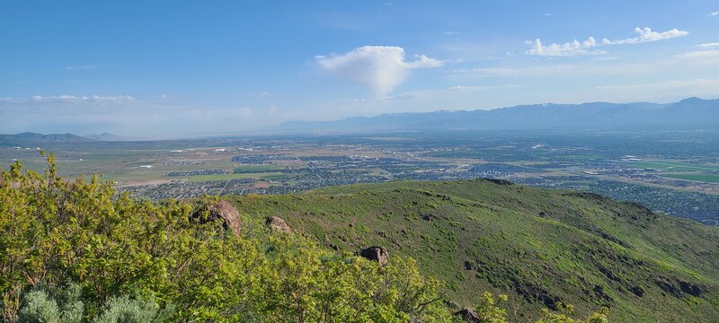 View of Herriman Utah from the top of South Mountain.