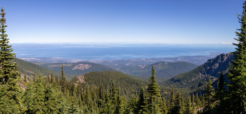 Panorama of the Strait of Juan de Fuca.