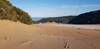 Looking down from the dunes towards the ocean.