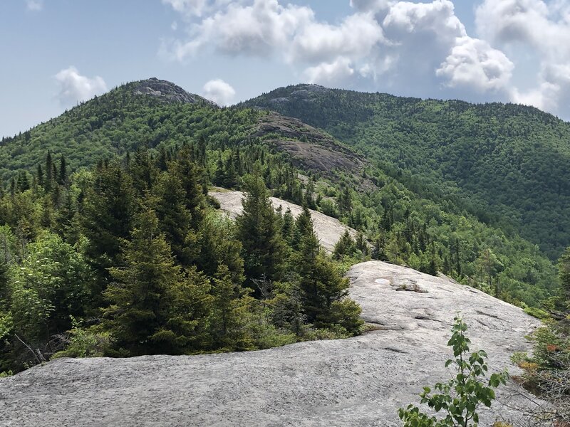 Looking along the ridge towards the summit.