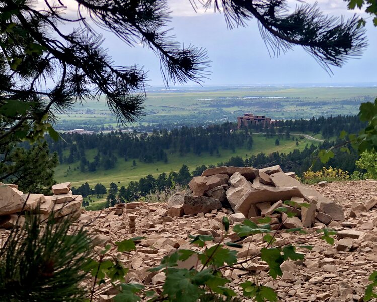 View of NCAR from Mesa Trail at the foot of Flatirons.