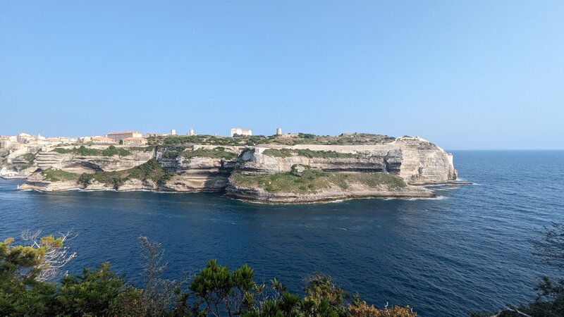 Bonifacio as seen from the Strada Vecia - Madonetta Trail.