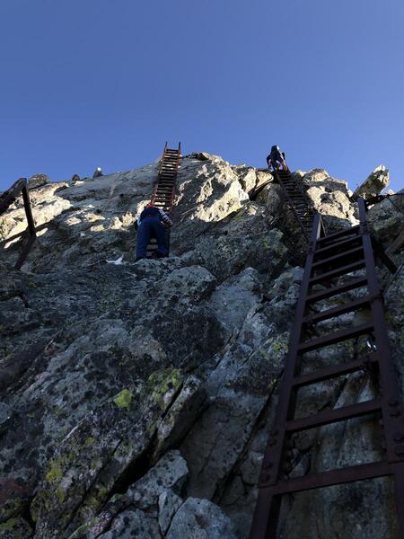 Ladders to the summit.