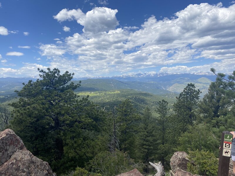 View from top of Green Mountain looking towards Indian Peaks.