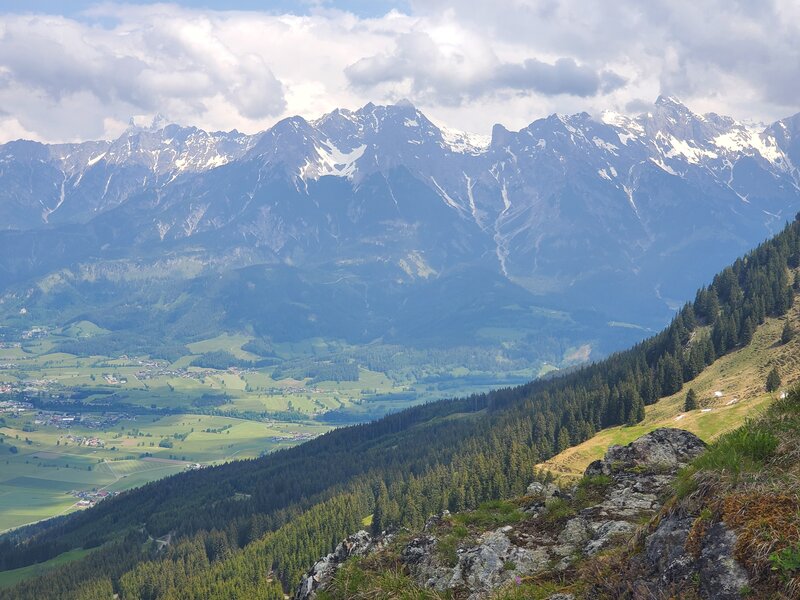 Impressive mountains towards the north.