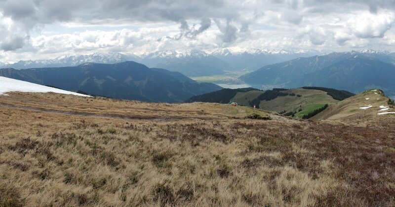 Snowfields at the top of Schwalbenwand in June.